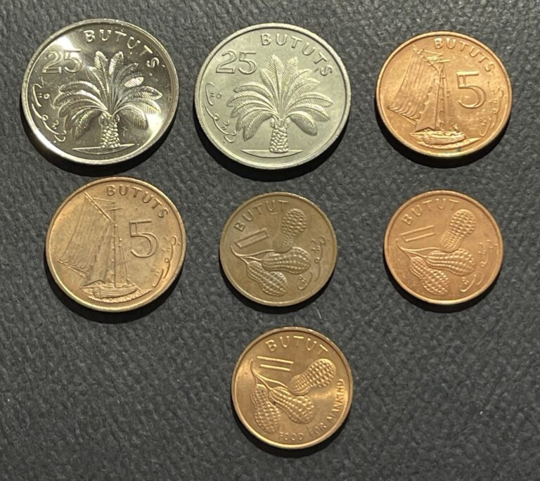 Read more about the article Gambia Mixed Years and Denominations Coins: Lot of 7