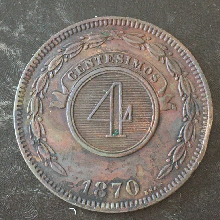 Read more about the article 1870 Paraguay 4 Centesimos – Exact Coin Shown #R009