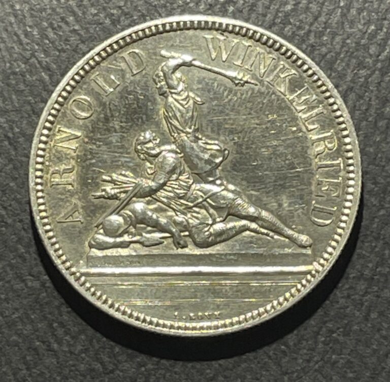 Read more about the article Switzerland 1861 5 Francs Silver Coin: Nidwalden Shooting Festival