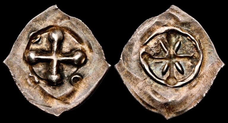 Read more about the article 1150-1200 SWITZERLND 1P Basel Cross Type Pfennig Medieval Silver Coin NGC MS63