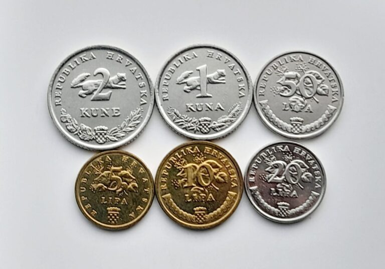 Read more about the article Croatia coins set 6 pcs. (5  10  20  50 lipa 1   2 Kuna)  2017-2019 XF+/UNC