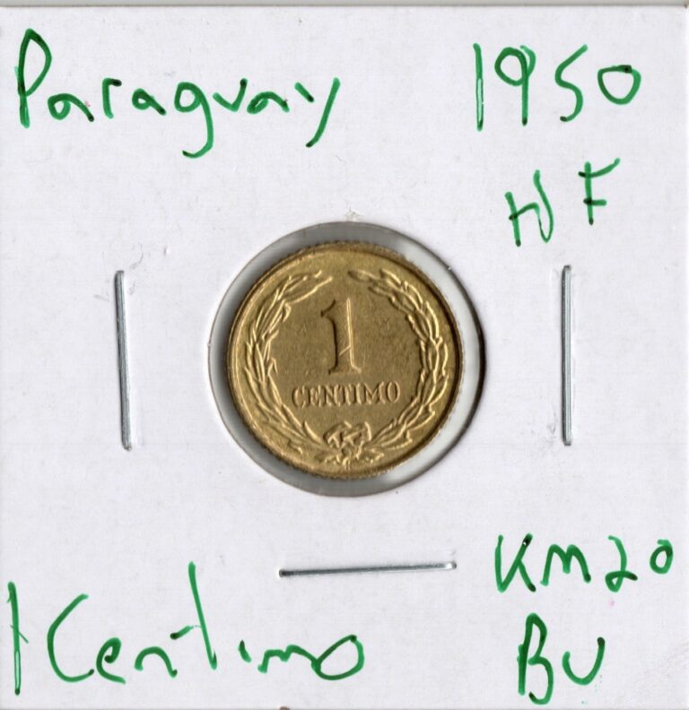 Read more about the article Coin Paraguay 1 Centimo 1950 KM20