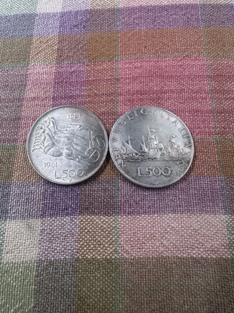 Read more about the article Italy 1961 500 Lire Silver Coins:  Italian Unification Centennial-Lot of 2