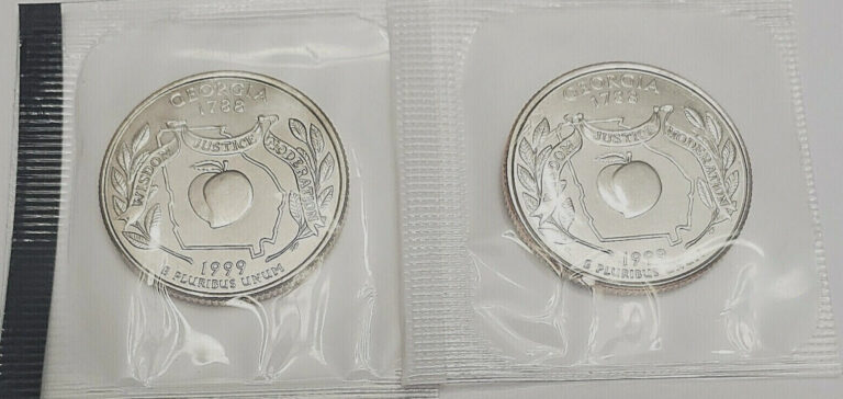 Read more about the article 1999 P D GEORGIA STATE QUARTER  In Mint Cello (VERY NICE COINS)