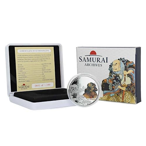 Read more about the article 2018 Fiji Samurai Archives Kiyomori 1 oz Silver Proof (Colored)