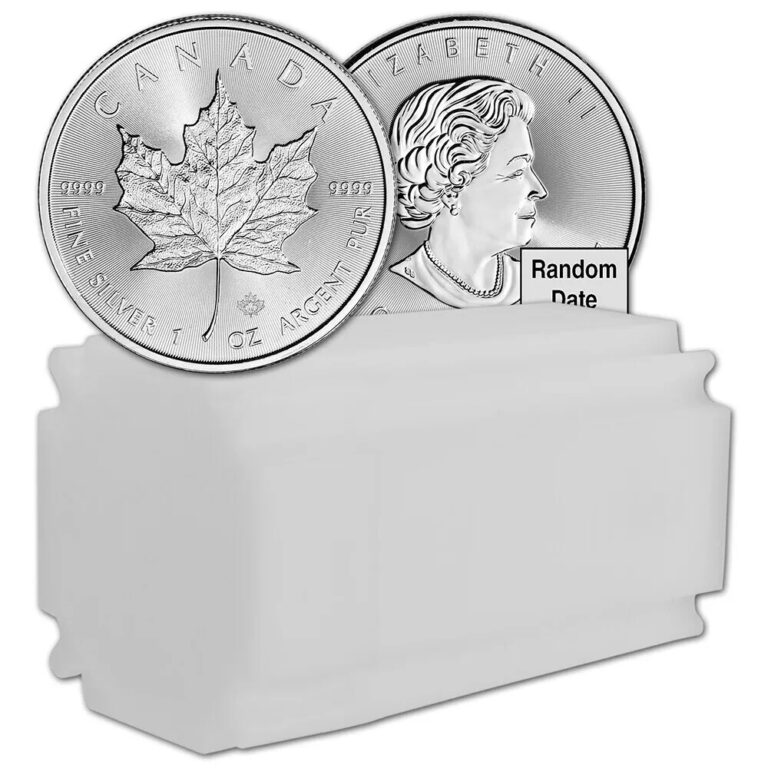 Read more about the article 1 oz Canadian Silver Maple Leaf Coin BU (Random Year) Tube of 20