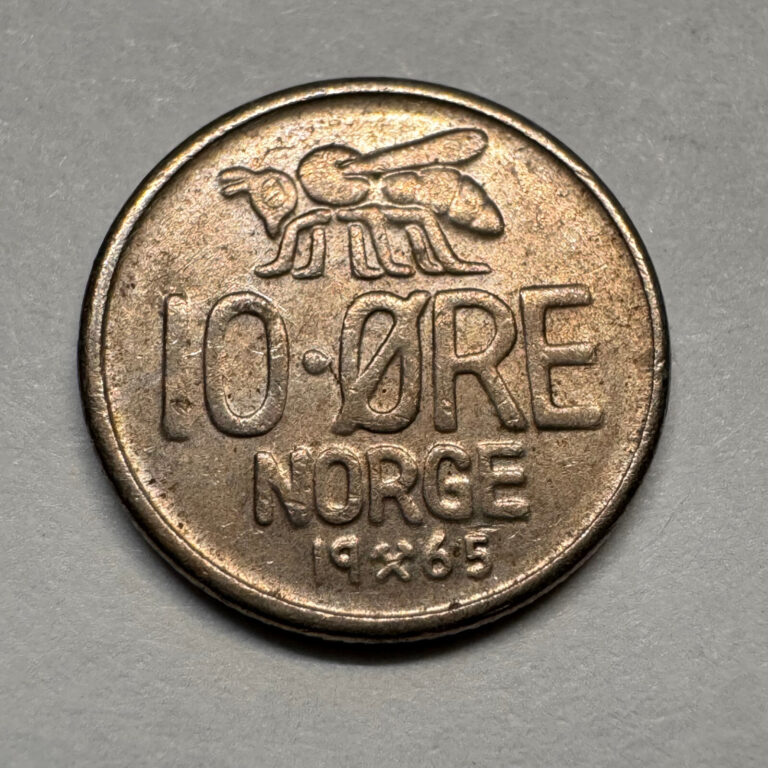 Read more about the article 1965 Norway 10 Ore – Beautiful Coin – #A-023-B