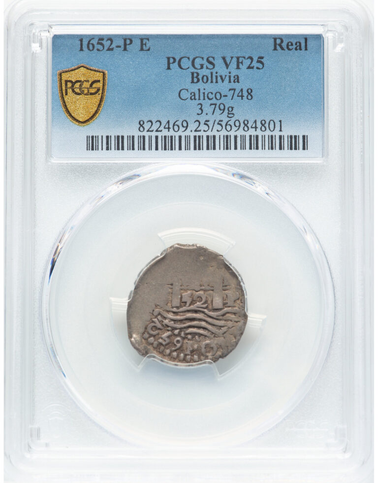 Read more about the article 1652 P-E Bolivia Philip IV Cob Real PCGS VF25