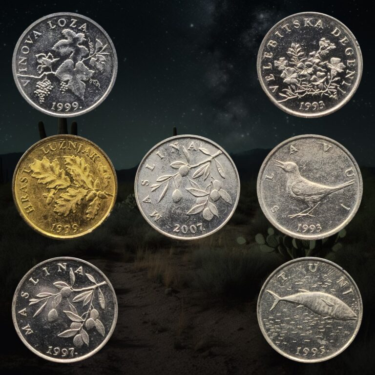 Read more about the article 🇭🇷 Croatia Coin Lot (1993–2007) – Lipe and Kuna Set  7 Coins  Pre-Euro Era