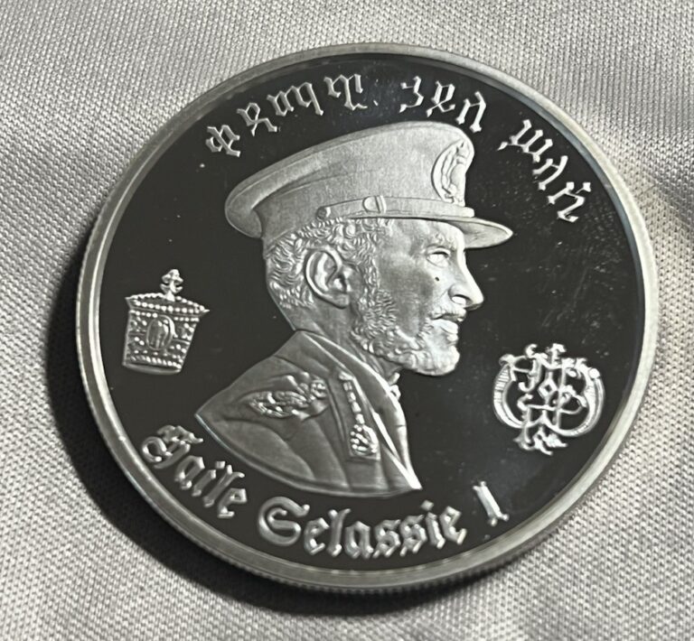 Read more about the article 1972 Ethiopia Silver Crown 5 Dollars Haile Selassie PROOF Jah Rastafari