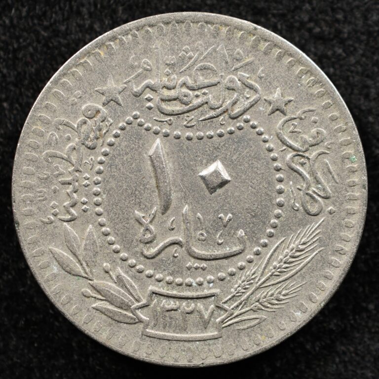 Read more about the article Ottoman Empire – Turkey 10 Para 1911 (1327/3)  Coin  Inv#F646