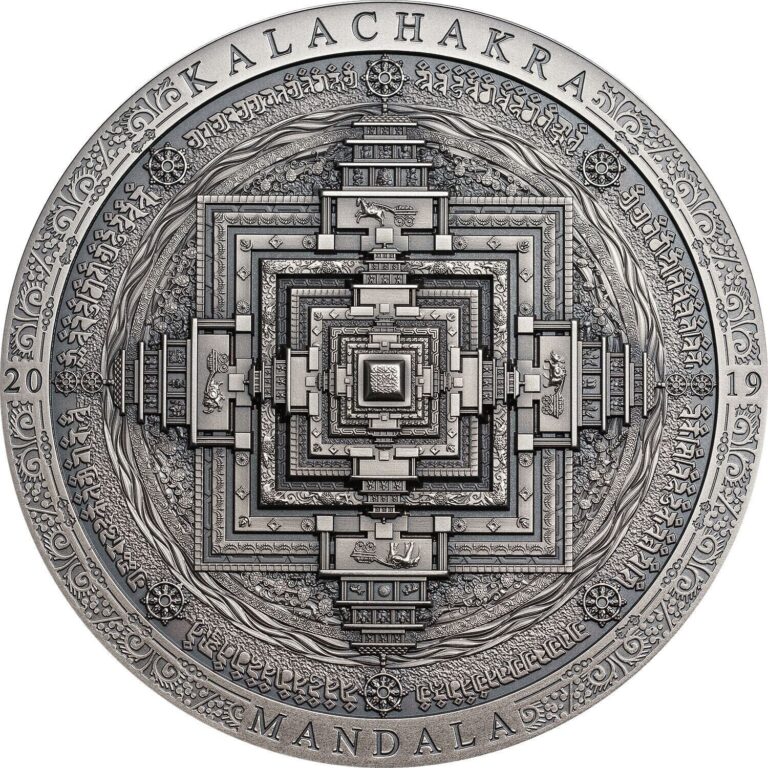 Read more about the article Kalachakra MANDALA Archeology symbolism 3Oz Silver Coin Mongolia 2019