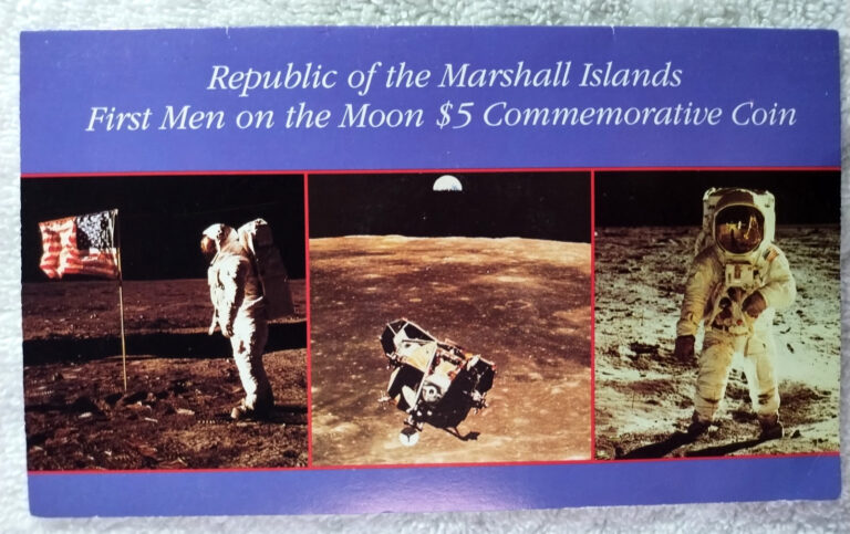 Read more about the article 1989 Republic of the Marshall Islands $5 Commemorative Coin 1st Men on the Moon