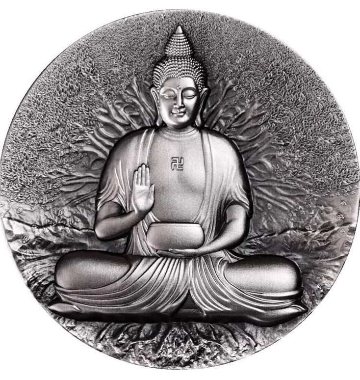 Read more about the article 🇺🇸2025 2000 FRANCS BUDDHA CREATOR OF BUDDHISM UHR  2oz SILVER COIN