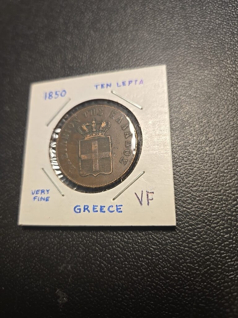 Read more about the article Greece 10 Lepta 1850 Copper Coin VF 926