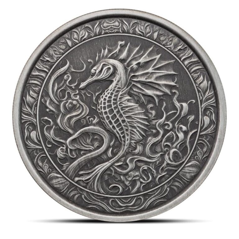 Read more about the article 2023 1 oz Samoa Seahorse Silver Coin (Antiqued)