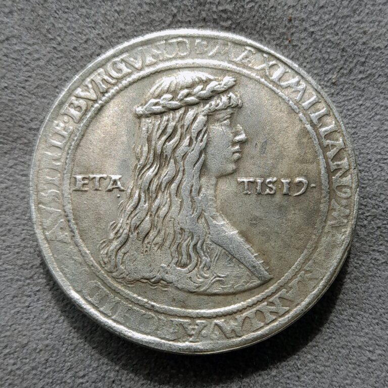 Read more about the article 1 Guldiner 1511 Austrian Empire Maximilian I Maria of Burgundy Coin MT# 83