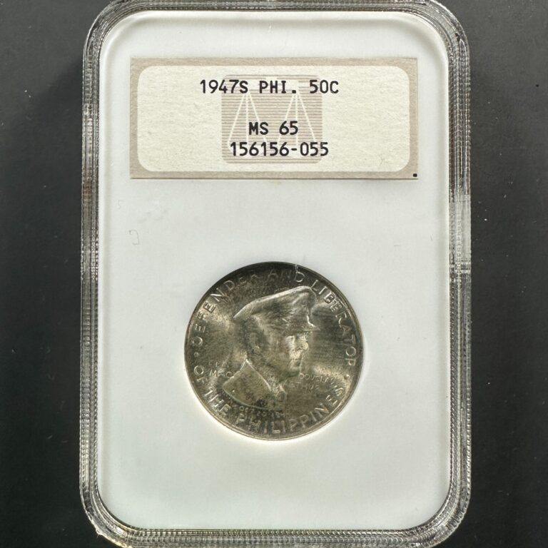 Read more about the article 1947-S SILVER Philippines 50C Douglas MacArthur NGC MS65  ASW: 0.2411oz (85240)