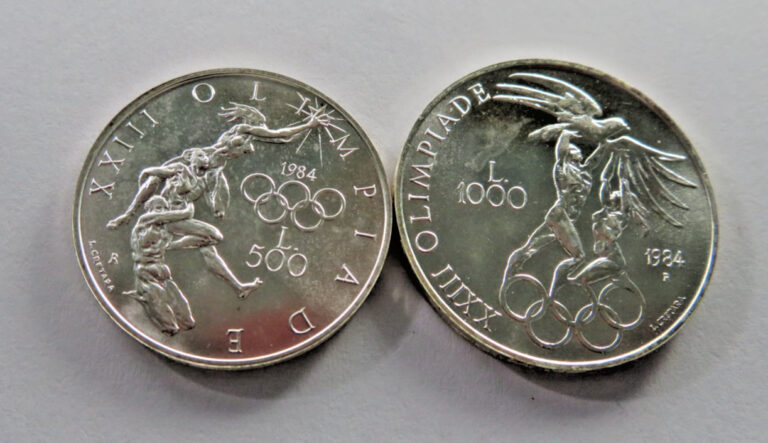 Read more about the article San Marino Set of 2 Coins 1984  KM 168-169 Olympics