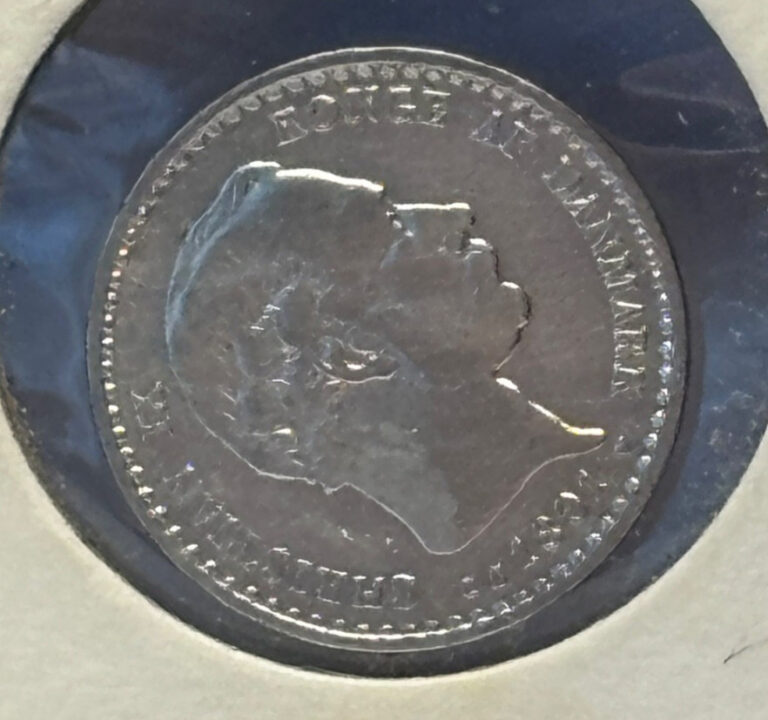 Read more about the article 1891 Denmark 10 Ore UNC Dolphin Silver