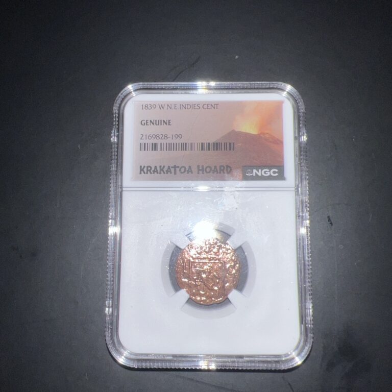 Read more about the article NGC Graded Genuine Krakatoa Hoard  1826 S NE Indies 1/4s ( Volcano Coin)