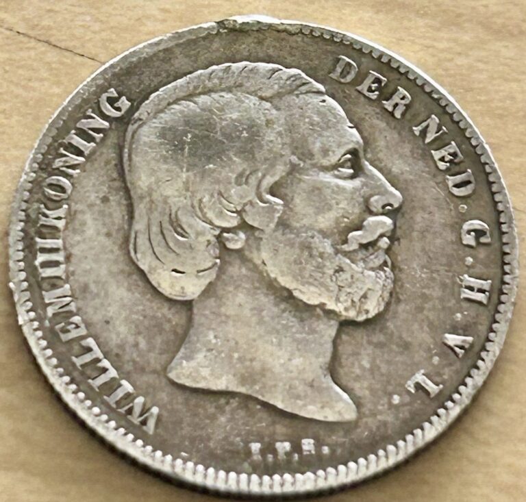Read more about the article 1868 Netherlands 1/2 Gulden Silver Coin