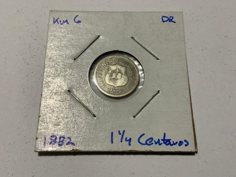 Read more about the article 1882 Dominican Republic 1-1/4 Centavos. RARE .