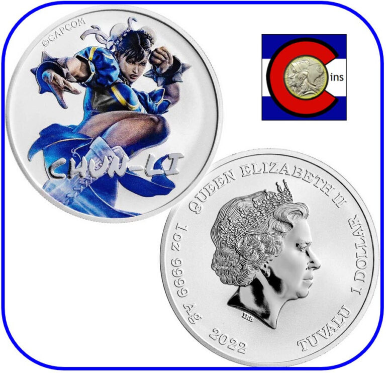 Read more about the article 2022 Tuvalu Street Fighter Chu-Li 1  oz Color Colorized Silver Coin in capsule