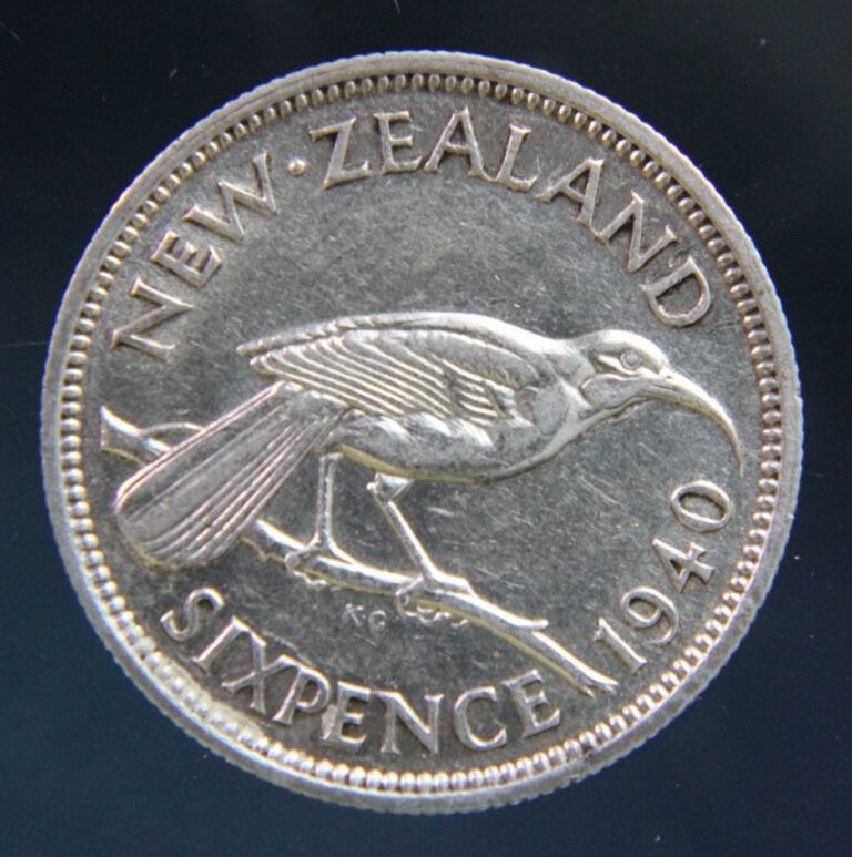 Read more about the article New Zealand  6 pence  1940  silver coin