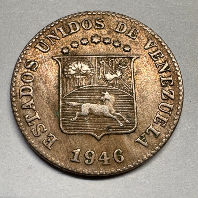 Read more about the article 1946 Venezuela 5 Centimos – Beautiful Coin – #A-018-B