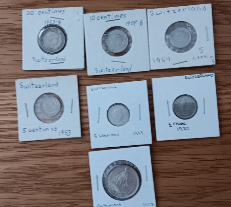 Read more about the article Switzerland Lot of (13) Coins 1896-1972