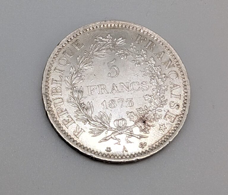 Read more about the article 1873 FRANCE SILVER 5 FRANCS COIN