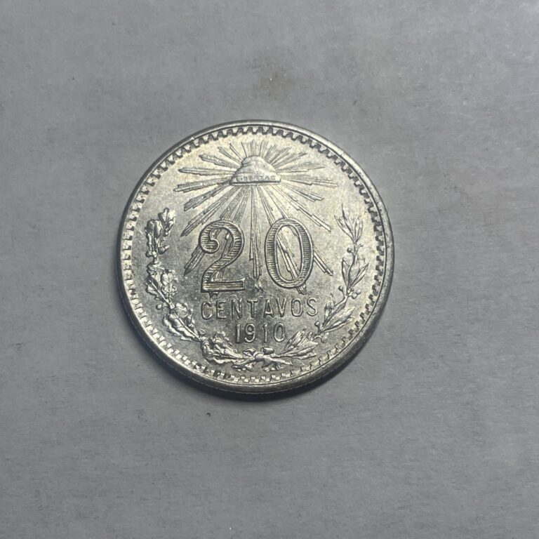 Read more about the article Mexico 1910 20 Centavos 0.800 Silver KM#435 – LN392