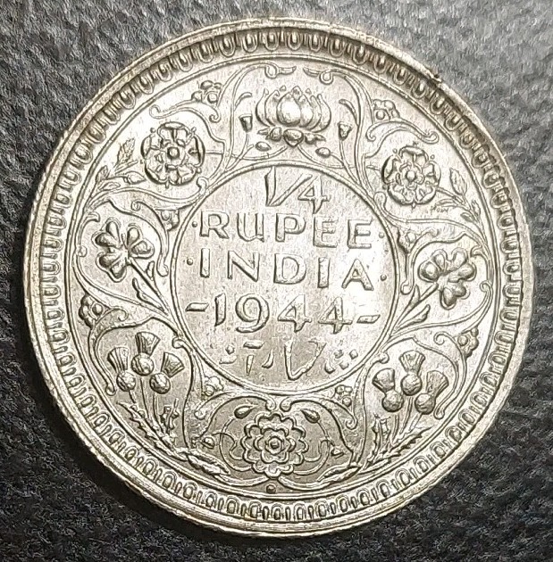Read more about the article 1944 British India 1/4 Quarter Rupee Silver UNC Old Coin KM 547