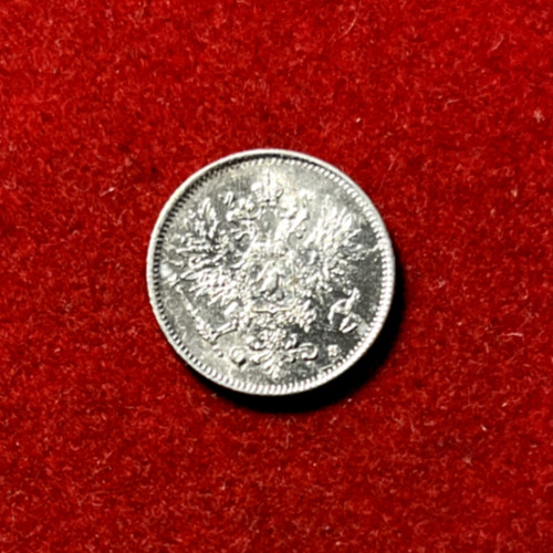 Read more about the article Finland 1915 S 25 Pennia BU Silver Coin KM#6.2 T3117