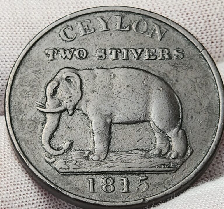 Read more about the article 1815 Ceylon 2 Stivers George III KM 82 Fine Copper Coin – Sri Lanka – GB-15c