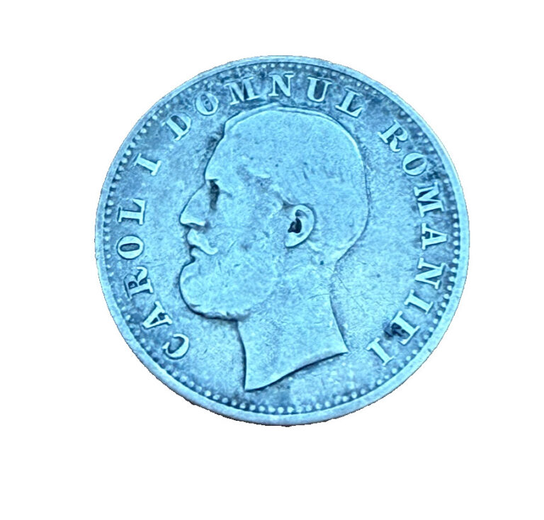 Read more about the article Romania 1870 C Silver 1 Leu Circulated Carol I RARE