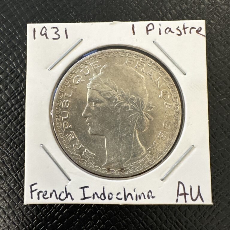 Read more about the article French Indochina 1931 AU 1 Piastre KM# 19