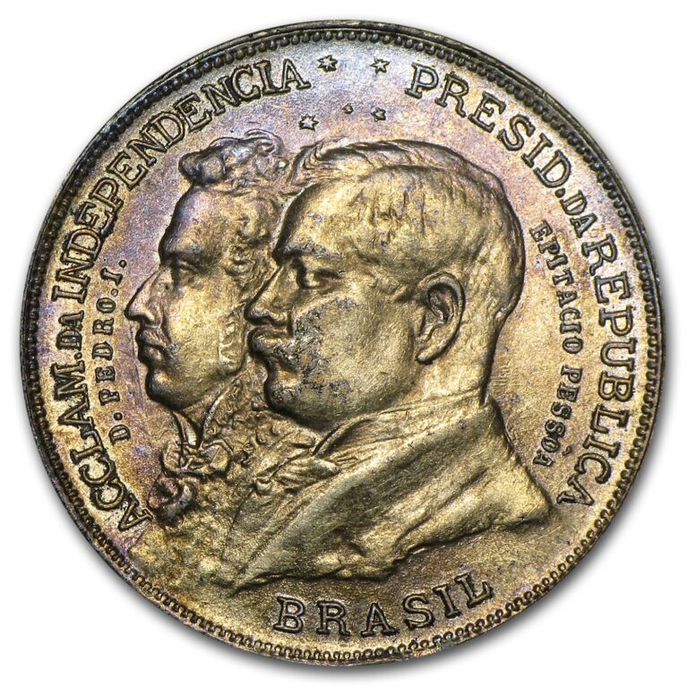 Read more about the article 1922 Brazil Silver 2000 Reis AU