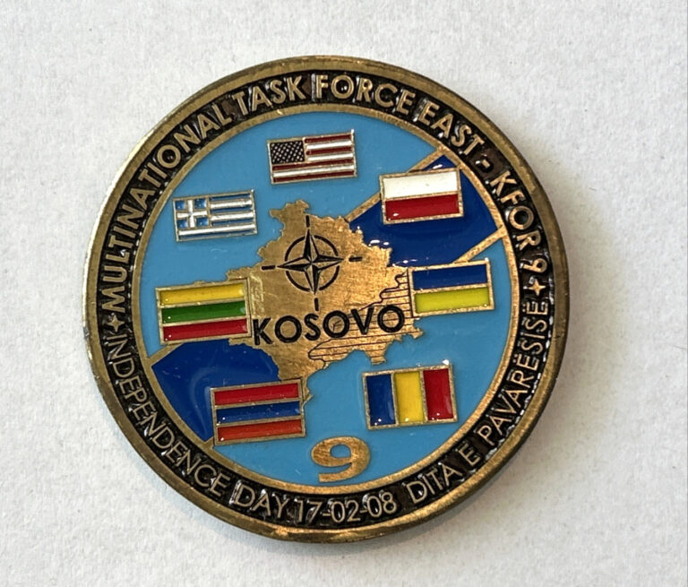 Read more about the article CHALLENGE COIN TASK FORCE GUARDIAN MULTINATIONAL EAST KOSOVO 2007-2008