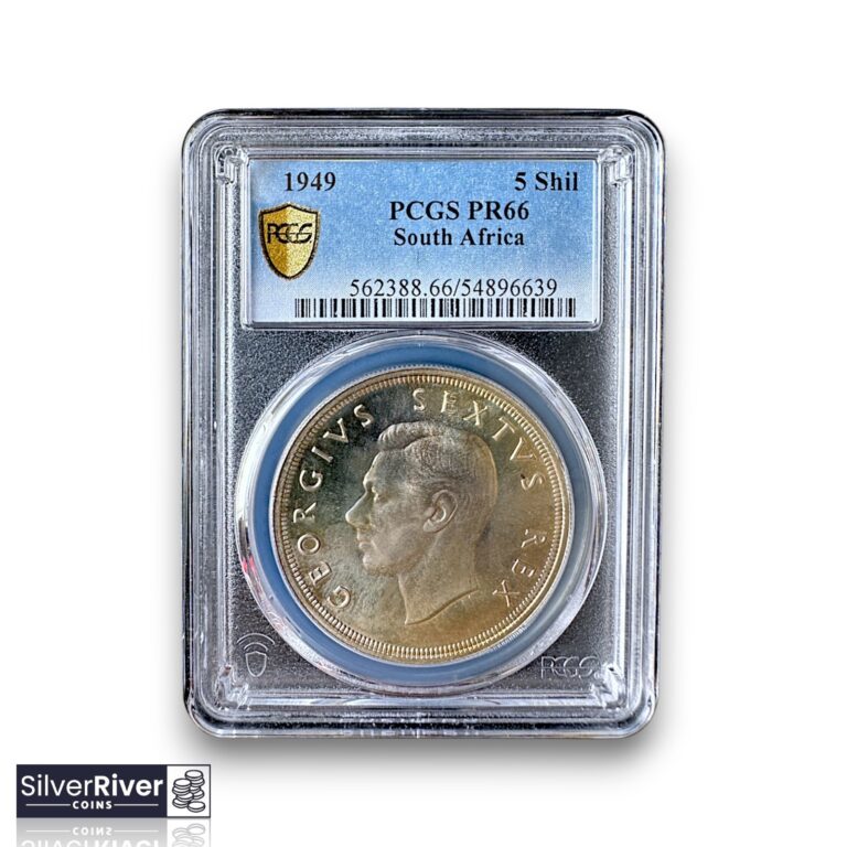 Read more about the article 1949 South Africa Silver 5 Shillings PROOF (*Certified PR66 by PCGS*)