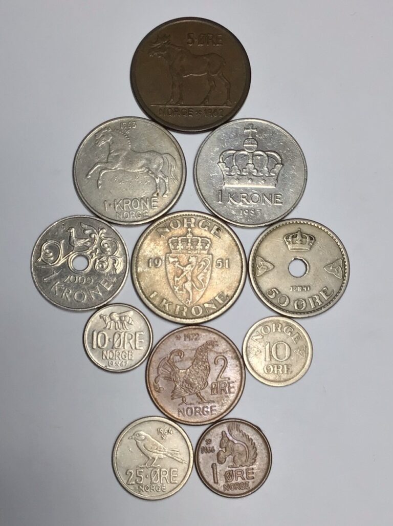 Read more about the article Old Norway Coin Collection Lot 1941-2009 11 Different Norwegian Coins 🇳🇴