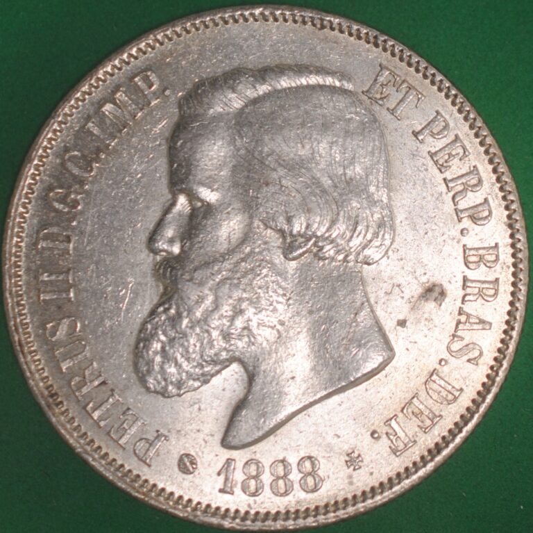 Read more about the article 1888 Brazil 2000 Reis AU