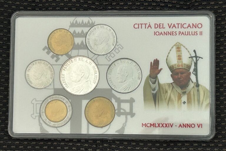 Read more about the article 1984 Vatican City Pope John Paul II 7-Coin Set BU