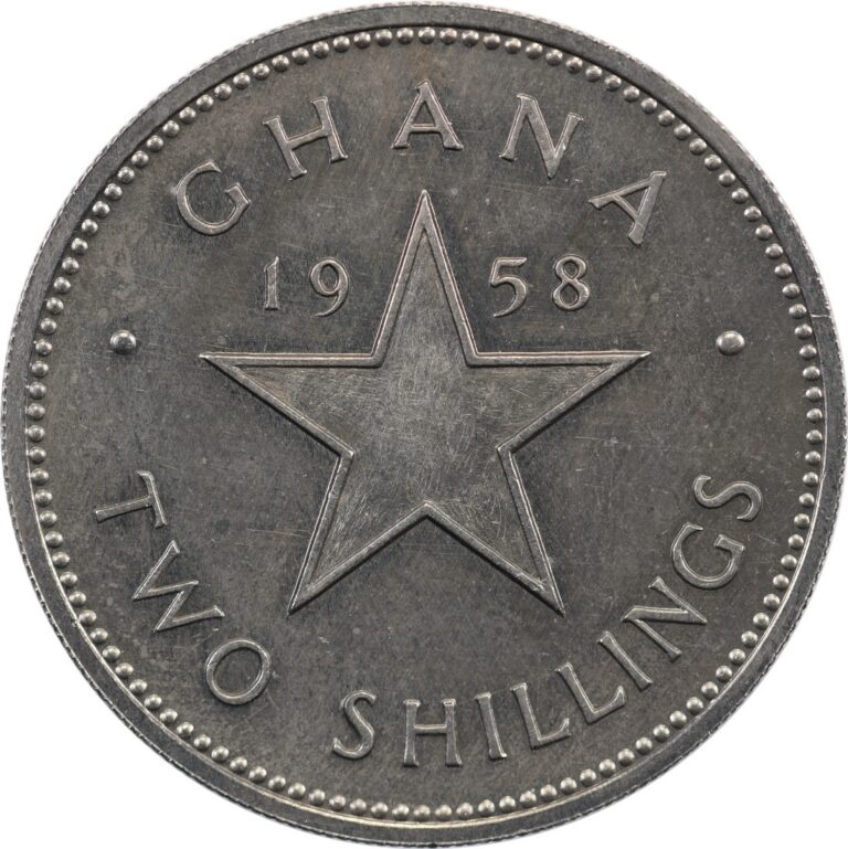 Read more about the article Ghana – 2 Shillings – 1958 – Kwame Nkrumah