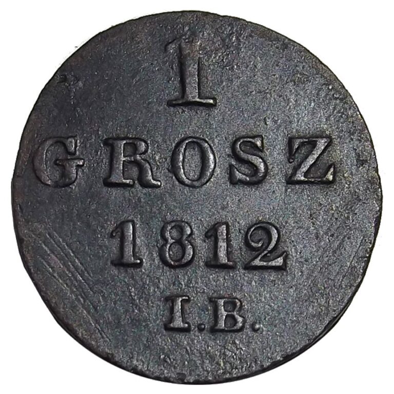 Read more about the article 1812 Poland 1 Grosz  C81  I.B.  Warsaw Mint  Friedrich August I