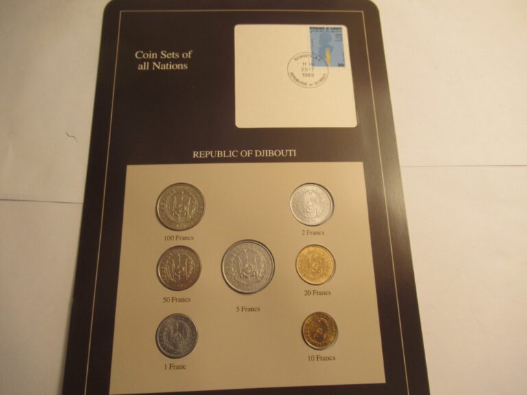 Read more about the article Djibouti Unc. 7 Coin Set w/ collectible stamp  Coins of All Nations Series