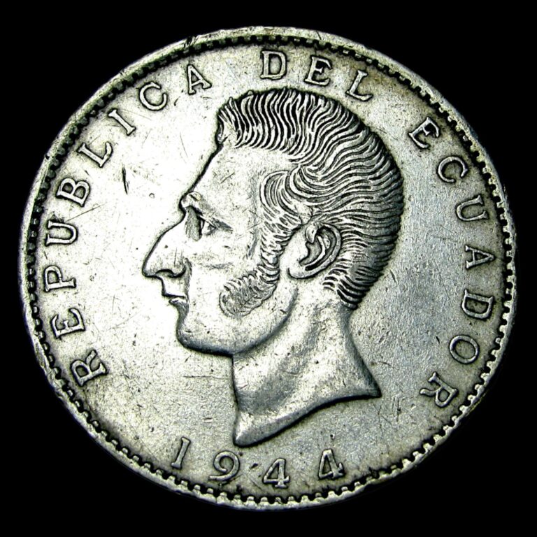 Read more about the article 1944 Ecuador 10 Dos Sucres Silver —- Nice Detail Foreign Coin —- #509K
