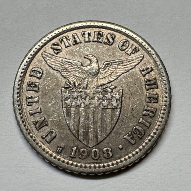 Read more about the article 1908 Philippines 10 Centavos Silver – Coin #C-032