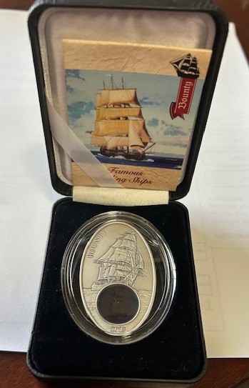 Read more about the article Benin 2013 1000 Francs Famous Sailing Ships  the Bounty – .999 Silver Proof Coin